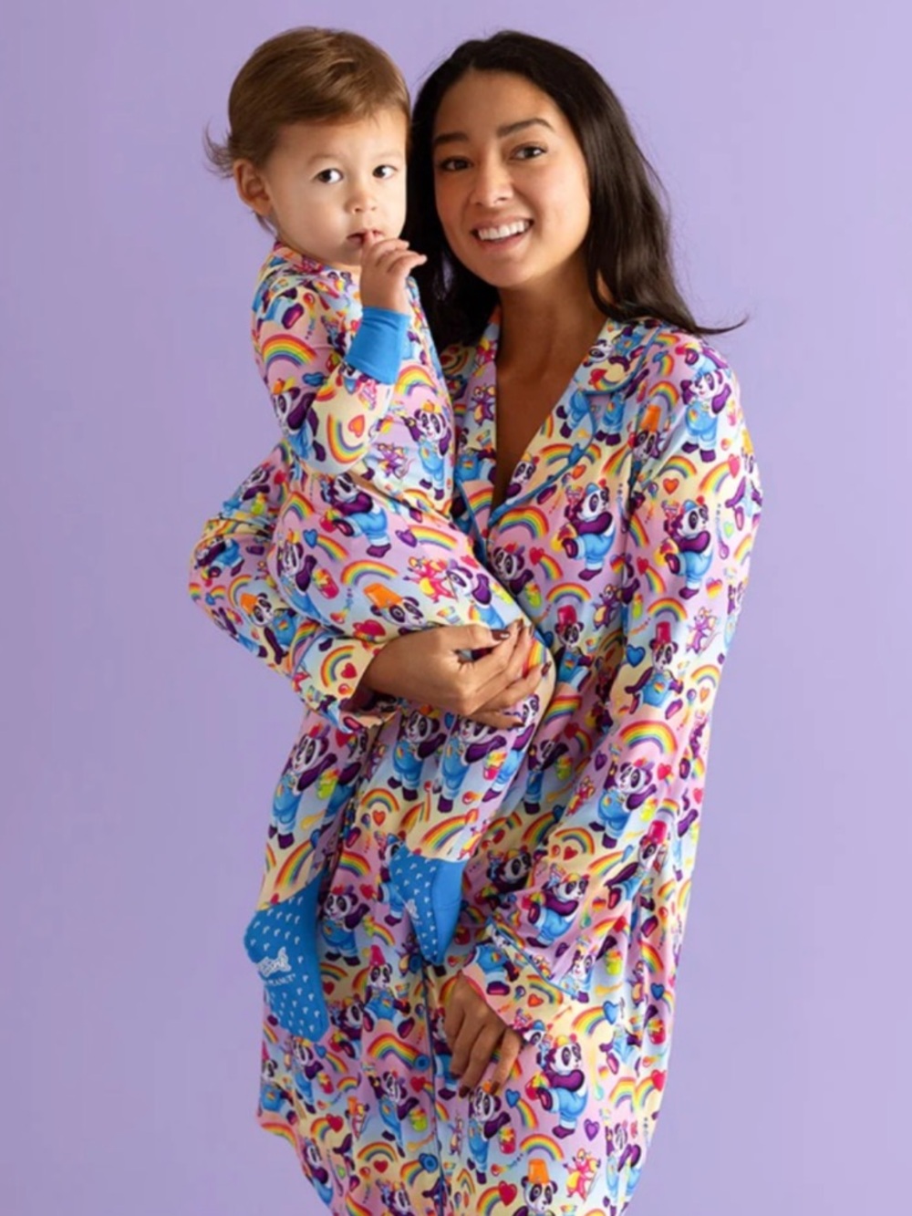 POSH PEANUT 🐼 L/XL LiSa FraNk Panda Painter pajamas nightgown sleep shirt dress!